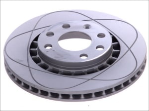 Disc de frana, 1pcs, ATE PowerDisc, Ventilate, Cut, fata ; Stanga/Dreapta, outer diameter 256 mm, thickness 24 mm, compatibil: DAEWOO ESPERO, LANOS, NEXIA; OPEL ASCONA C, ASTRA F 1.4-2.0D 08.84-