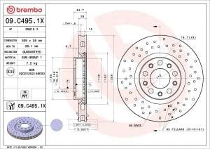 Disc frana performance fata Stanga/Dreapta compatibil: ALFA ROMEO GIULIA 2.0/2.2D 10.15-