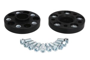 DIstantier - 2 pcs 5x112; thickness: 25mm; locating hole diameter: 57mm - 7; (fitting elements included - Yes) - Black