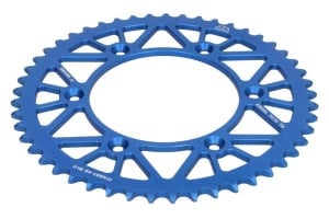 Pinion spate aluminium, tip lanț: 520, număr dinți: 49 (blue)