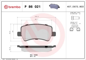 Placute de frana - tuning, spate, Aprobate pentru uz public: Yes, compatibil: VOLVO S60 II, S80 II, V60 I, V70 III, V70 III/KOMBI, XC60 I, XC70 II; LAND ROVER RANGE ROVER EVOQUE 1.5-4.4 03.06-12.19