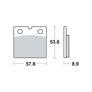 Plăcuțe frână față, utilizare: route, material: sinter-SV, 53,6x57,6x8,9mm compatibil: BMW K 750/1000 1988-1996