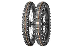 [2000026033101] Cross/enduro tyre MITAS 90/100-14 TT 49M TERRA FORCE-MX MH Rear NHS red & green stripe