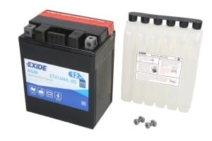 AGM Baterie Exide 12 V 12 Ah 134x89x164 electrolit 200A în set