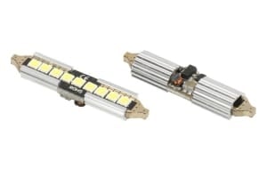 Bec LED, 2pcs, C5W, 12V, max. 4W, light colour white, socket type SV8,5-8, length: 42mm, uz pe circuit