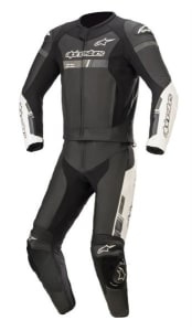 Costum Moto 2 piese GP FORCE V2 ALPINESTARS culoare black/white, mărime 48