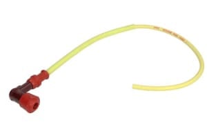 Fisa bujie, unghi: 90°, filet bujie: 10/12/14mm, conexiune: thread, carcasa: Ebonite, spark plug cap colour: red, wire colour: yellow, coil wire length: 50cm