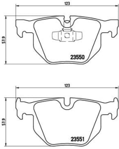 Placute de frana - tuning, spate, Aprobate pentru uz public: Yes, compatibil: BMW 3 (E90), 3 (E91), 3 (E92), 3 (E93), X1 (E84) 2.0D-3.0D 12.04-12.13