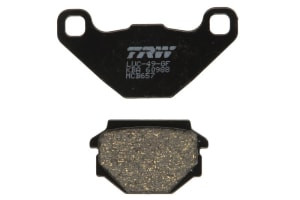 Plăcuțe frână față/spate, utilizare: offroad/route/scooters, material: organic, 7,5x84,9x7,5mm compatibil: APRILIA ETX, MOTO, MX, PEGASO, RX, SX, TUAREG; BETA ALP, EURO, JONATHAN, M4 50-1200 1981-2010