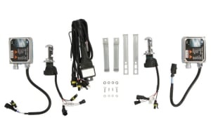 Xenon HID set, light source type: H4, light colour: white, max: 4300K, transformator voltage: 12V, transformator type STANDARD, to remake lamps for bi-xenon; without E-MARK - not for use on public roa