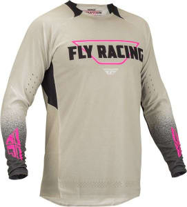 Bluză off road FLY RACING EVOLUTION DST culoare beige/negru/roz, mărime L