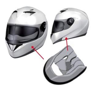 Căptușeală cască Moto(cheeks) SHARK S900c colour grey, size XL