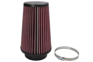 Filtru de aer universal (cone, airbox); filter length: 203mm, outer diameter of the base: 140mm, flange diameter 89mm,