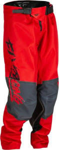 Pantaloni off road FLY RACING YOUTH KINETIC KHAOS culoare negru/gri/rosu, mărime 20