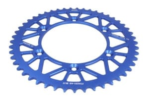 Pinion spate aluminium, tip lanț: 520, număr dinți: 49 (blue)