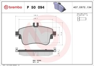 Placute de frana - tuning, fata, Aprobate pentru uz public: Yes, compatibil: MERCEDES A (W176), B SPORTS TOURER (W246, W242), CLA (C117) 1.5D/1.6/1.8D 11.11-03.19