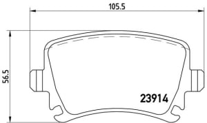 Placute de frana - tuning, spate, Aprobate pentru uz public: Yes, compatibil: AUDI A3, A4 B7, TT; SEAT LEON, LEON SC, LEON ST; SKODA OCTAVIA III, SUPERB II; VW EOS, GOLF V, GOLF VI, PASSAT B6 1.4-3.6 07.03-10.20