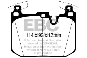 Placute de frana - tuning Yellow Stuff, Aprobate pentru uz public, fata compatibil: BMW 2 (F22, F87), 3 (F30, F80), 4 (F32, F82), 4 (F33, F83) 3.0 03.14-06.21