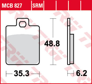 Plăcuțe frână față/spate, utilizare: offroad/route/scooters, material: organic, 48,8x35,3x6,5mm compatibil: GILERA RUNNER, RUNNER SP, STALKER; PIAGGIO/VESPA ET2, ET4, LIBERTY, LX, LXV 50-500 1995-2017