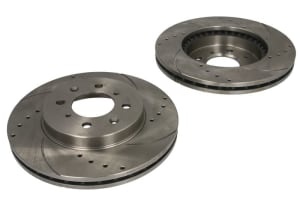 Set 2 discuri de frana, 2pcs, SPEEDMAX, internally ventilated, Cut-Perforat, fata ; Stanga/Dreapta, outer diameter 260 mm, thickness 23 mm, compatibil: HONDA CIVIC VII 1.7D/2.0 09.01-09.05