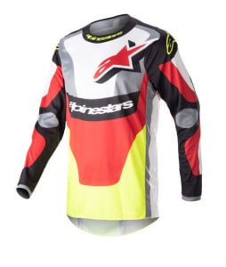 Tricou OffRoad ALPINESTARS MX FLUID AGENT culoare black/fluorescent/red/white/yellow, mărime XL