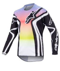 Tricou OffRoad ALPINESTARS MX YOUTH RACER SEMI culoare black/blue/pink/white/yellow, mărime L