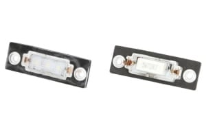 Corp iluminare numar inmatriculare LED, ligght colour: white; set, 12V,, with Aprobate pentru uz public compatibil: PORSCHE 911; VW GOLF PLUS V, JETTA III, PASSAT B5.5, TOURAN, TRANSPORTER T5, TRANSPORTER T6 08.97-