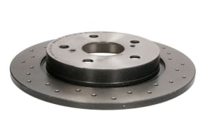 Disc de frana, BREMBO Xtra, 1pcs, Perforat, spate ; Stanga/Dreapta, outer diameter 270 mm, thickness 10 mm, compatibil: TOYOTA AURIS, COROLLA 1.2-2.2D 10.06-08.19