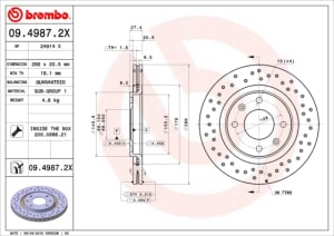 Disc de frana, BREMBO Xtra, Perforat, fata ; Stanga/Dreapta, outer diameter 266 mm, thickness 20,5 mm, compatibil: CITROEN BERLINGO, BERLINGO/MINIVAN, BX, XANTIA, XSARA, XSARA PICASSO 1.1-Electric 10.82-12.15