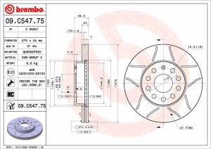 Disc de frana fata Stanga/Dreapta compatibil: AUDI A3; SEAT LEON, LEON SC, LEON ST, LEON ST/KOMBI; SKODA OCTAVIA III; VW GOLF ALLTRACK VII, GOLF SPORTSVAN VII, GOLF VI, GOLF VII 1.0-2.0D 10.08-03.21