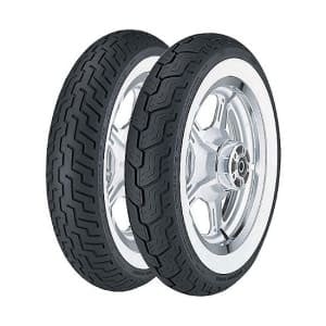 DOT22 [650759] Anvelopa moto chopper/cruiser DUNLOP 150/90B15 TT 74H D404 Rear WWW (WIDE WHITE WALL)