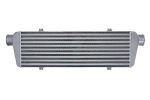 Intercooler, angle 0°, input diameter: 57 mm, output diameter: 57 mm, length: 550mm, height: 180mm, thickness: 65mm