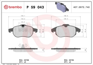 Placute de frana - tuning, fata, Aprobate pentru uz public: Yes, compatibil: CADILLAC BLS; CHEVROLET VECTRA; FIAT CROMA, CROMA/KOMBI; OPEL ASTRA H, ASTRA H GTC, SIGNUM, VECTRA C, VECTRA C GTS, ZAFIRA B 1.8-3.2 04.02-