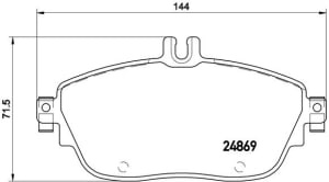 Placute de frana - tuning, fata, Aprobate pentru uz public: Yes, compatibil: MERCEDES A (W176), B SPORTS TOURER (W246, W242), CLA (C117), CLA SHOOTING BRAKE (X117), GLA (X156), SLS AMG (C197) 1.5D-Electric 03.10-