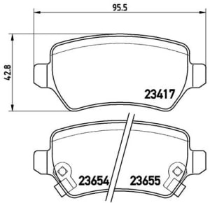 Placute de frana - tuning, spate, Aprobate pentru uz public: Yes, compatibil: CHEVROLET ASTRA, CORSA, VIVA, ZAFIRA; KIA VENGA; LADA KALINA; OPEL ASTRA G, ASTRA G CLASSIC, ASTRA G/KOMBI, ASTRA H 1.0-2.2D 08.94-