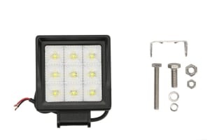 Proiector, cree led, number of diodes: 9, power max: 45W, voltage: 12/24/30V, uz pe circuit, certification of approval ECE R10, waterproof, shape Square, length110mm, width60mm, height142mm