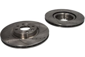 Set 2 discuri de frana, 2pcs, SPEEDMAX, internally ventilated, Cut-Perforat, fata ; Stanga/Dreapta, outer diameter 284 mm, thickness 22 mm, compatibil: FIAT GRANDE PUNTO, PUNTO, PUNTO EVO 1.0-1.9D 10.05-