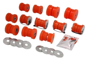 Set bucse din poliuretan (12pcs, spate axle, Stanga/Dreapta, hardness: 75 Sha) compatibil: AUDI compatibil: AUDI 80 B4, A4 B5 09.91-09.01