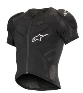 Tricou cu protecții klatka piersiowa/shoulders ALPINESTARS VECTOR TECH PROTECTION JACKET SS culoare black, mărime XS