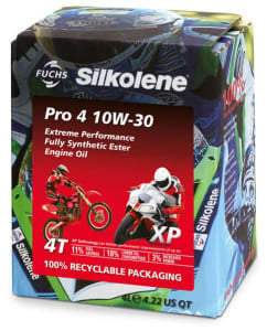 Ulei Motor 4T SILKOLENE PRO 4 10W30 4l, API SN JASO MA-2 synthetic bio-degradable packaging