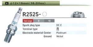 Bujie racing, count of electrodes: 1, wrench size: 16 ; M12; thread length: 19mm