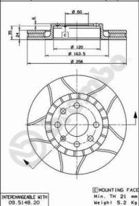 Disc de frana, BREMBO Max, 1pcs, Cut, fata ; Stanga/Dreapta, outer diameter 256 mm, thickness 24 mm, compatibil: CHEVROLET VECTRA; OPEL ASCONA C, ASTRA F, ASTRA F CLASSIC, ASTRA F/KOMBI 1.4-2.5 09.84-12.05