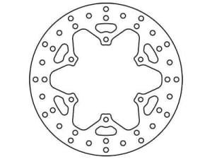 Disc frână fix spate, 220/100x4mm 6x116mm, diametru gaură de centrare 6,5mm, spacing 0 compatibil: KAWASAKI KLX, KX 125/250/300R/500 1989-2007