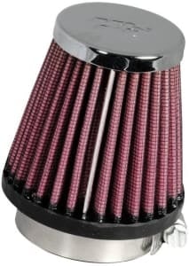 Filtru de aer universal (cone, airbox); filter length: 76mm, outer diameter of the base: 76mm, flange diameter 49mm,