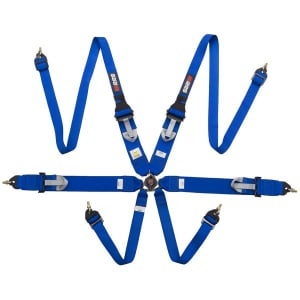 Interior accessories, 6-point 3-inch belts, colour: blue, fIA Certification