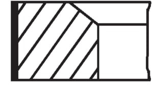 Piston rings (91,48 2,38-2,38-3,16-6,33) compatibil: ALLIS CHALMERS 5000; CATERPILLAR T30, T30B, T40, T40B, T45B, T50, T50B, T60, T60B, V30, V40E, V60, VC60E; CLARK C60, C70, C80, CY40, CY60