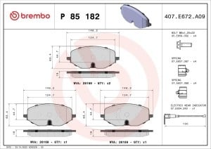 Placute de frana set fata , compatibil: AUDI A3, A3 ALLSTREET; CUPRA LEON, LEON SPORTSTOURER; FORD TOURNEO CONNECT V761 NADWOZIE WIELKO, TRANSIT CONNECT V761/MINIVAN; SEAT LEON 1.0-2.0D 07.19-