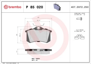 Placute de frana - tuning, spate, Aprobate pentru uz public: Yes, compatibil: DS DS 3, DS 4; AUDI A1, A1 ALLSTREET, A1 CITY CARVER, A2, A3, A4 B5, A4 B6, A4 B7, A6 C5, A8 D2, ALLROAD C5, TT 1.0-Electric 04.88-