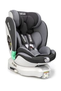 Rotating child seat ECE R129 (I-SIZE) (9-25 kg.), Black/Grey, ISOFIX with base + stabilizing support