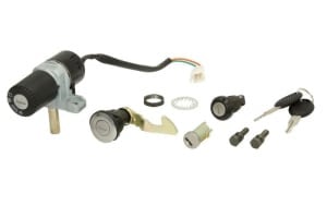 Set Contact (conține set de de blocare; cu încuietoare compartiment) compatibil: APRILIA SCARABEO 50 2001-2009